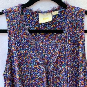 Purple/multi sleeveless blouse
